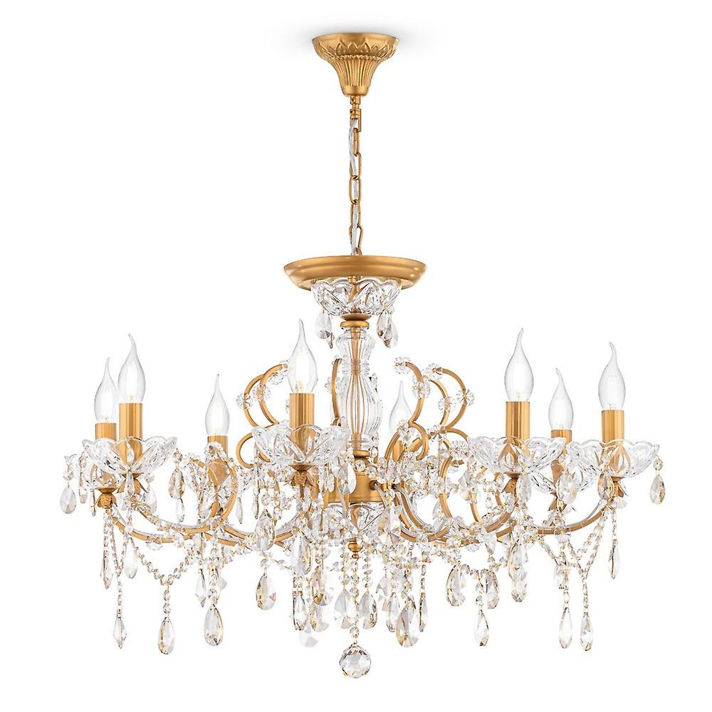 Sevilla Chandelier Gold & Crystal, 8 Light, E14