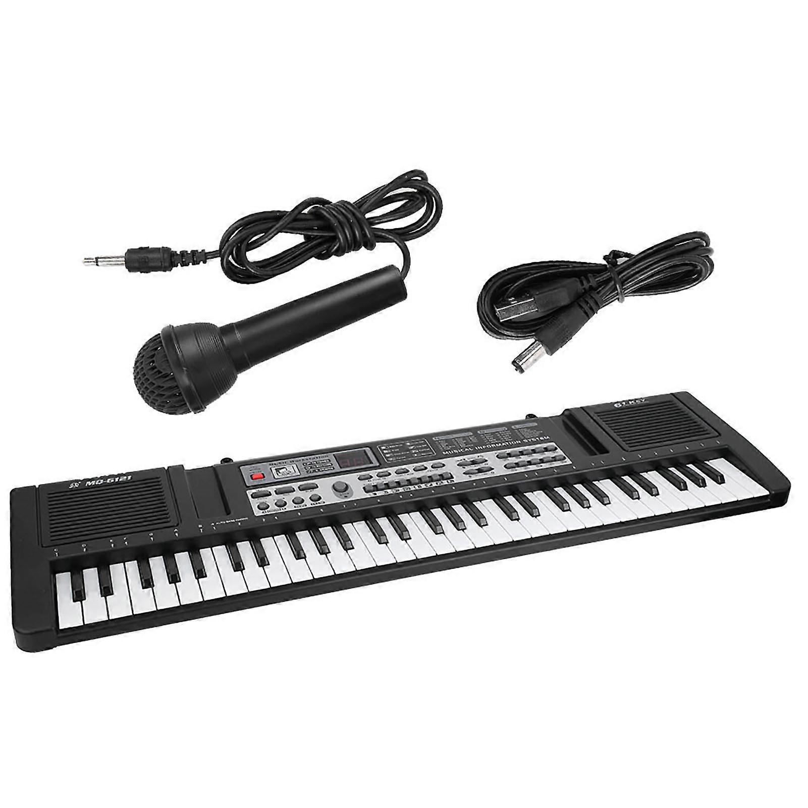 61 Keys Portable Electronic Organ for Kids, Digital Keyboard with Microphone, Musical Toy