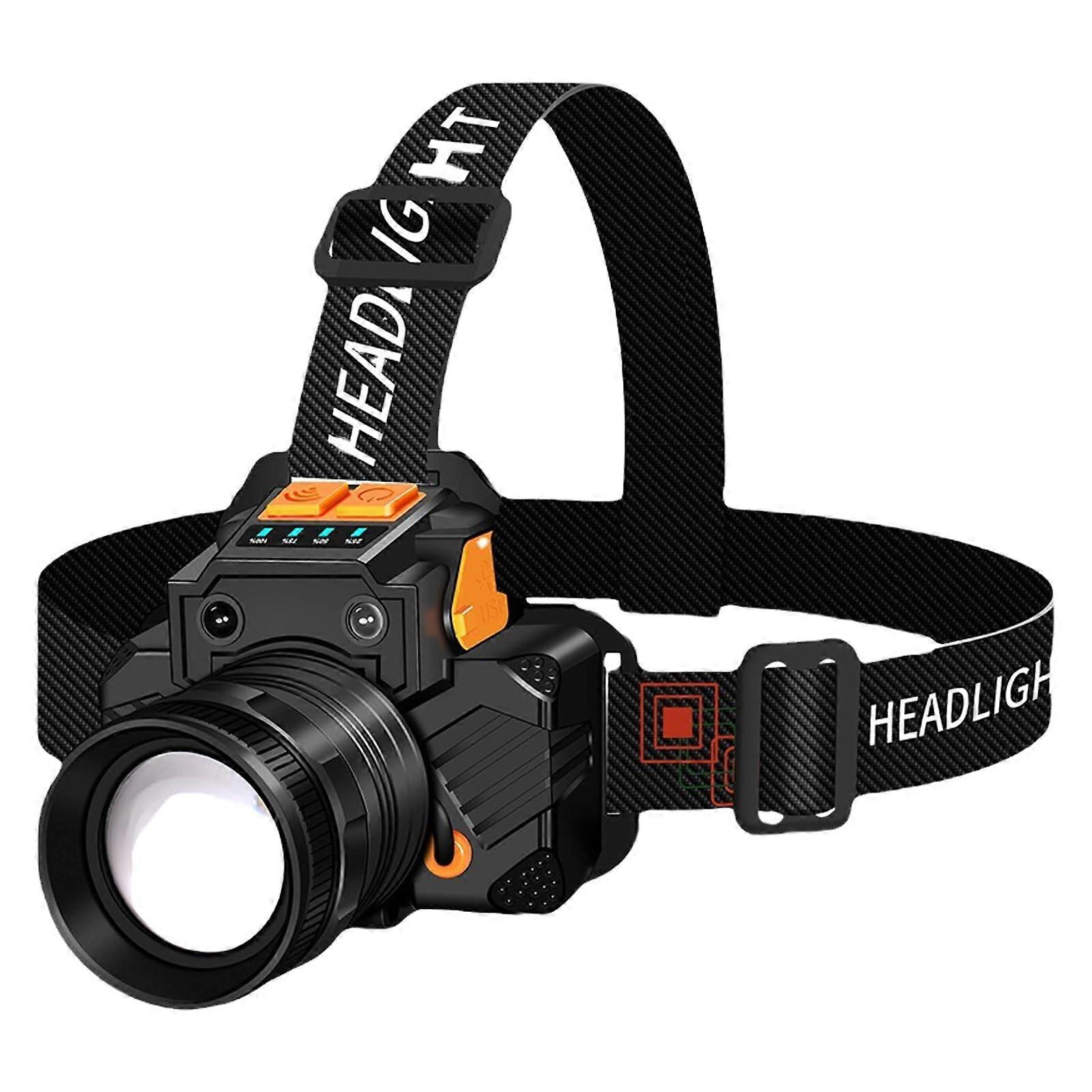 Motion Sensors Head Light for Running Walking Camping Fishing Cycling Head Torch LED Headlamps with 3 Lighting Modes