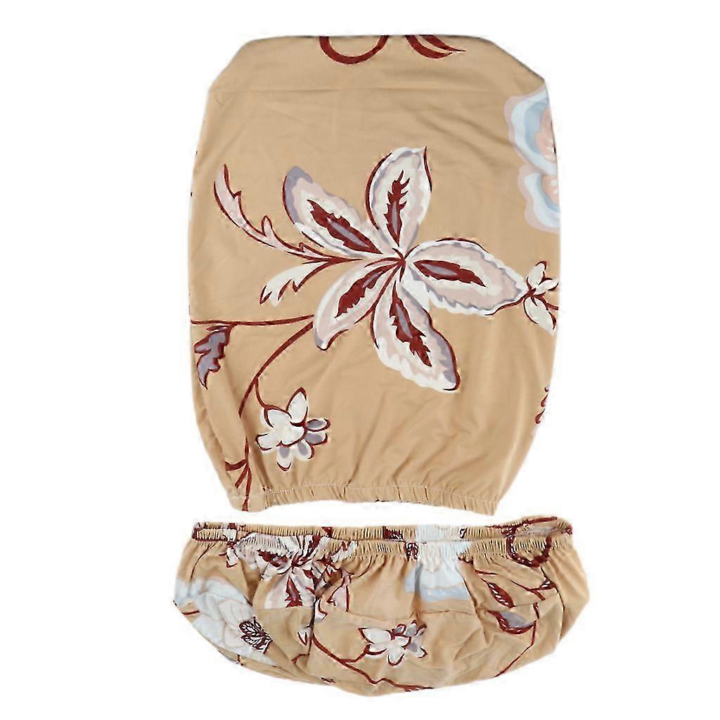 Floral Stretchable Desk Cover for Office Computer, Soft Durable Fabric Slipcover Protector