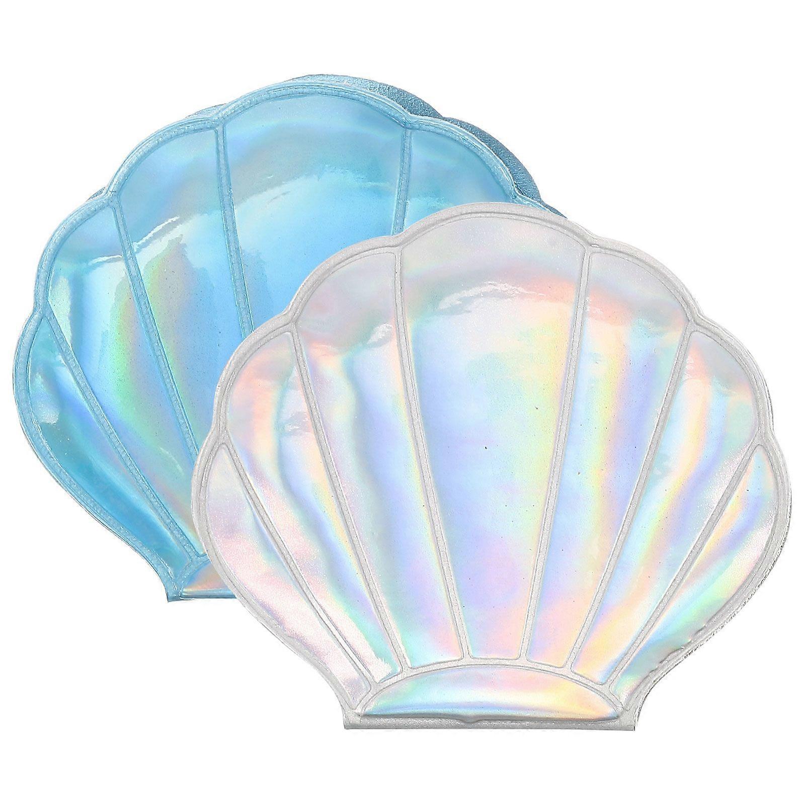 2Pcs Travel Mirror Shell Shaped Double Sided Mirror Portable Folding Mirror