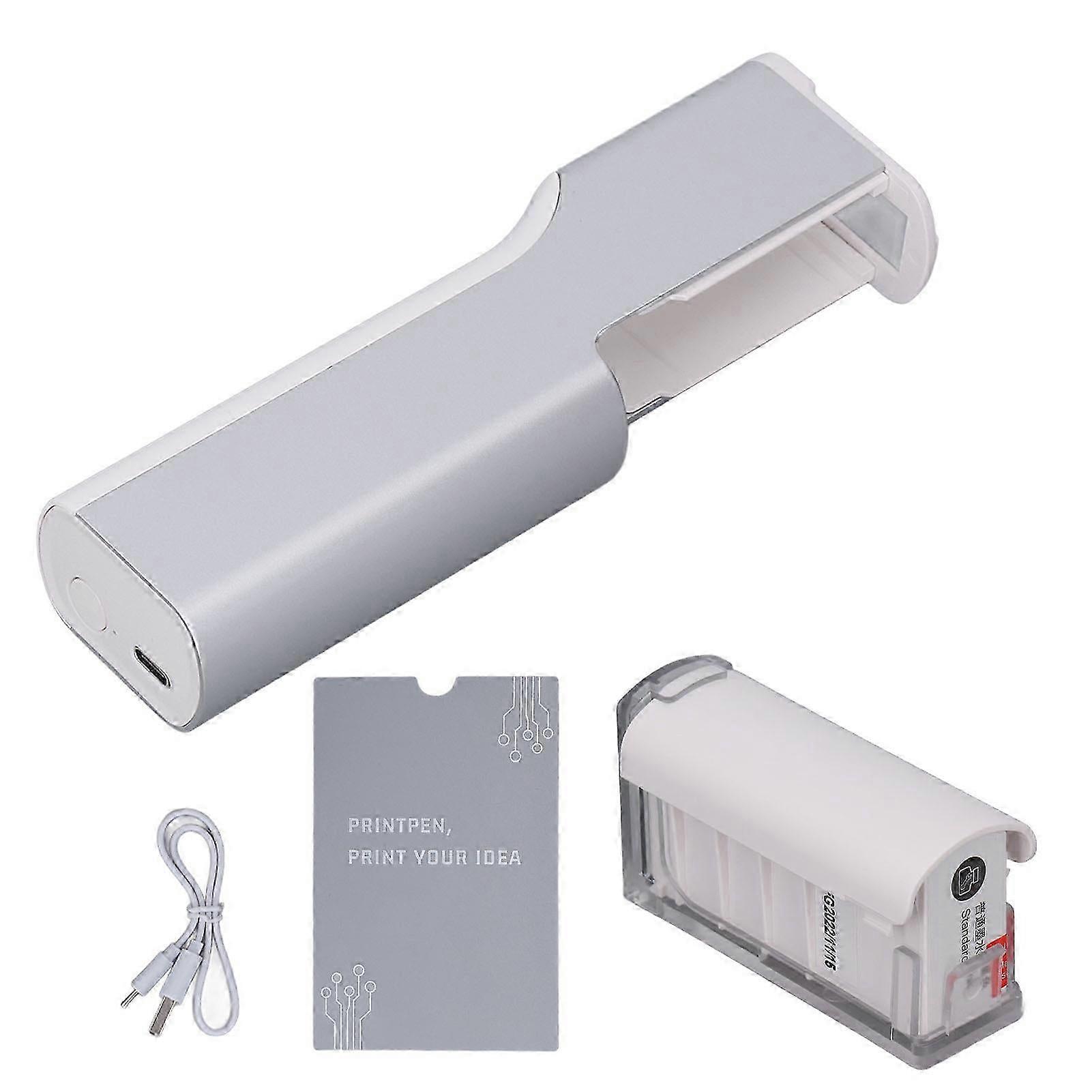 Handheld Printer Rechargeable Inkjet Print Machine Mobile Printer For Diy Printing Black Ink Cartridge