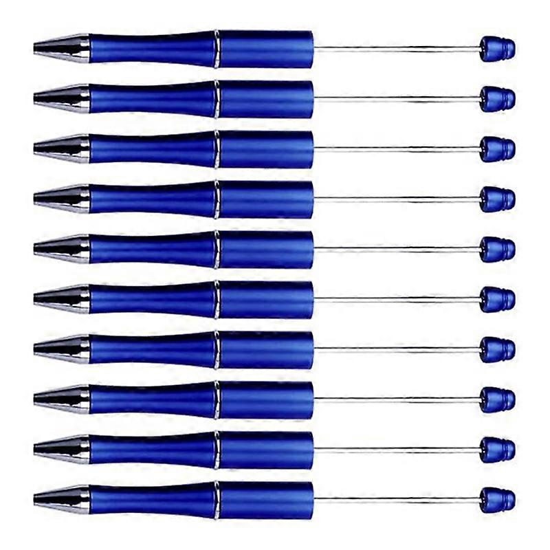 DIY Beaded Pens Rotating Plastic Beaded Ballpoint Pen Shaft (Blue)