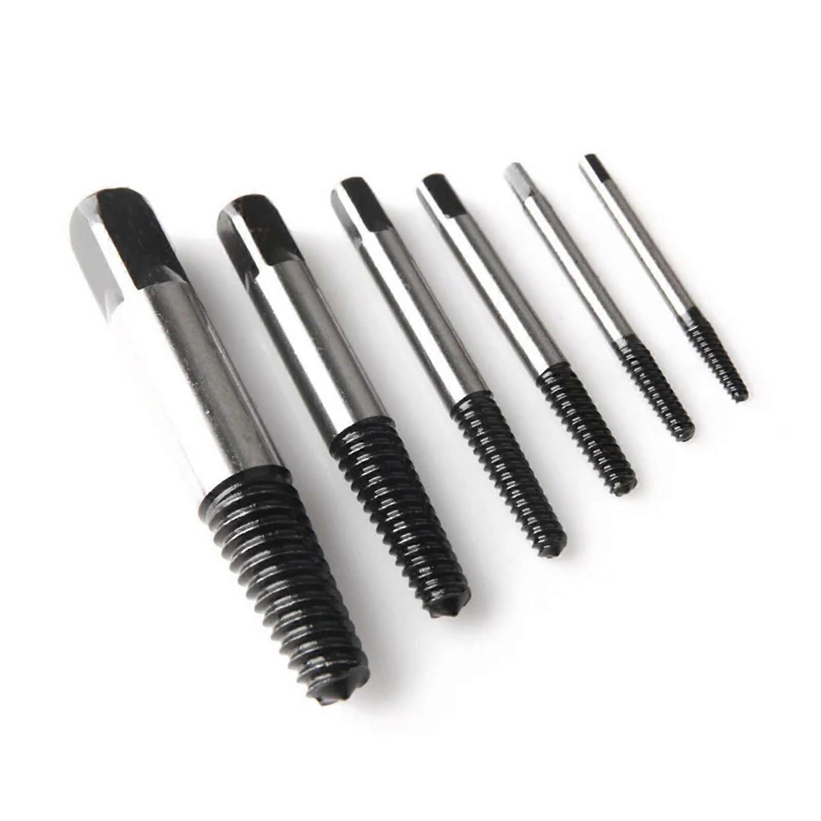 5PCS/6PCS Broken Damaged Screwdriver Extractor Drill Bit Set Carbon Steel Double Side Screw Pull Center Drill Bits(6PCS)
