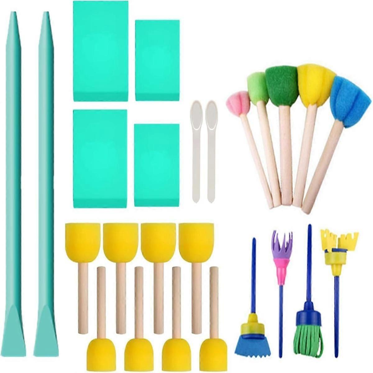 25pcs Screen Printing Set for Chalk Paste/Wood Burning Tools