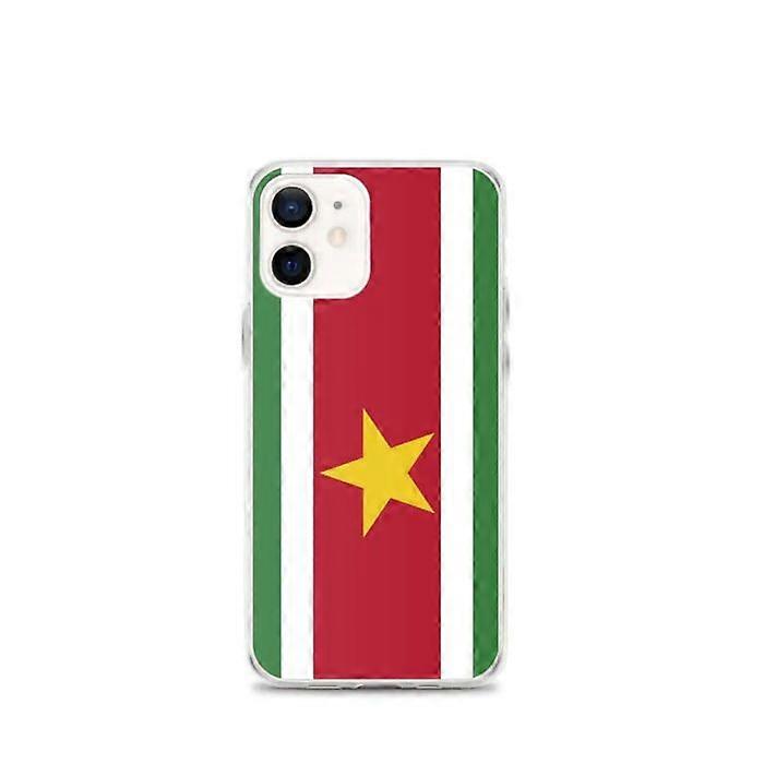 iPhone Case - Suriname - iPhone 12 mini - Transparent Plastic - Flexible - Multicolor Flag