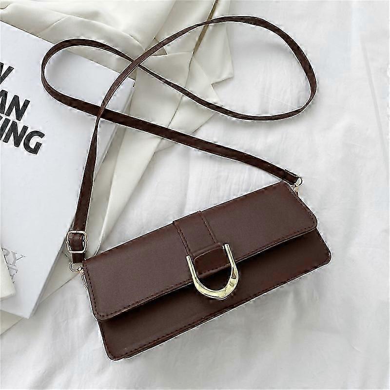 Women's Shoulder Bag, Simple Square Shape, Adjustable Shoulder Strap 25 * 11.5 * 6 Cm (white)