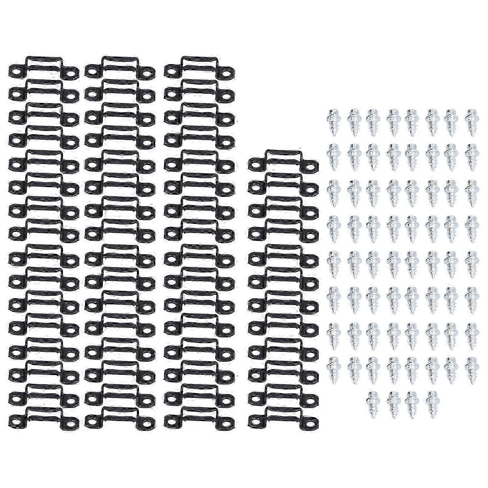 60 Set 2-in-1 Furniture Concealed Slide Buckle Fastener for Cabinet Wardrobe Combination - Durable Connector Accessories for Home Assembly