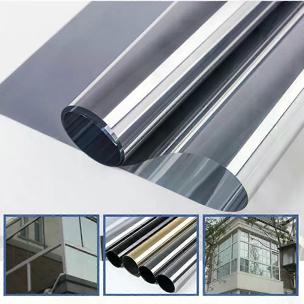 One Way Privacy Car Window Film Reflective Mirrored Tint Self Heat Control Anti-UV Film Suitable for Home/Office/Building Window Glass