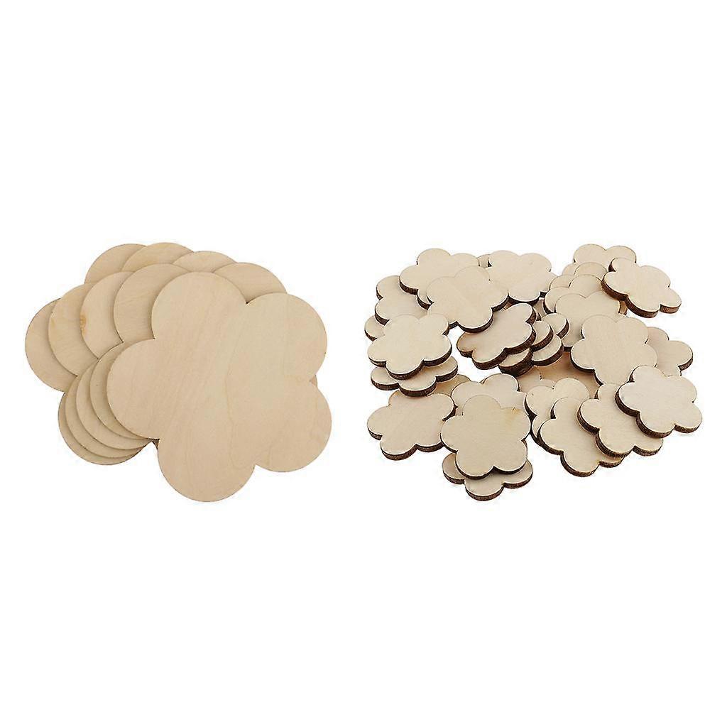 35 pièces en forme de fleur vierge plaque inachevée pour