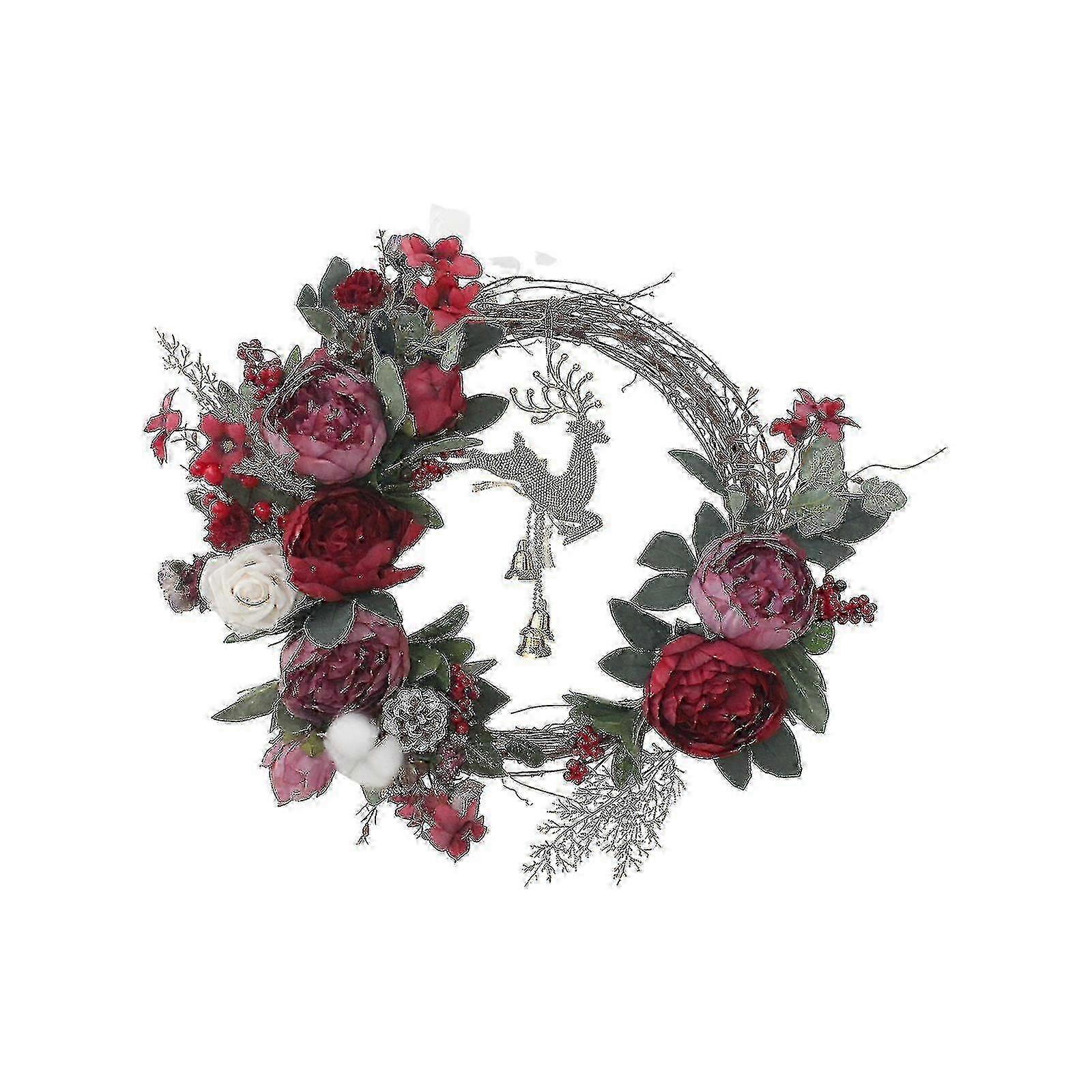 籐シルクハロウィーンリース壁窓掛け17.7インチハイウェイ用