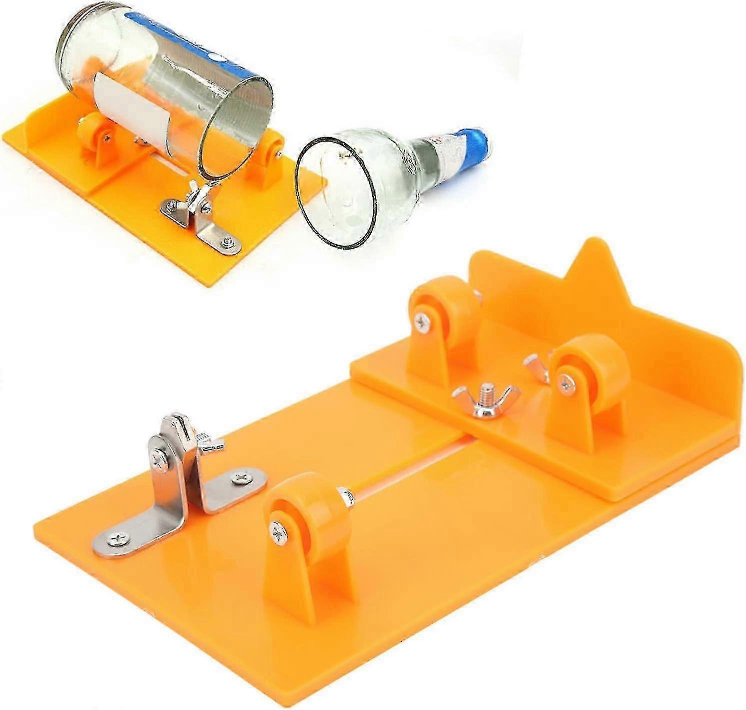 قاطع زجاجة زجاجية ، قاطع زجاج للزجاجات ، أداة DIY لقطع الزجاجات قابلة للتعديل (أصفر)