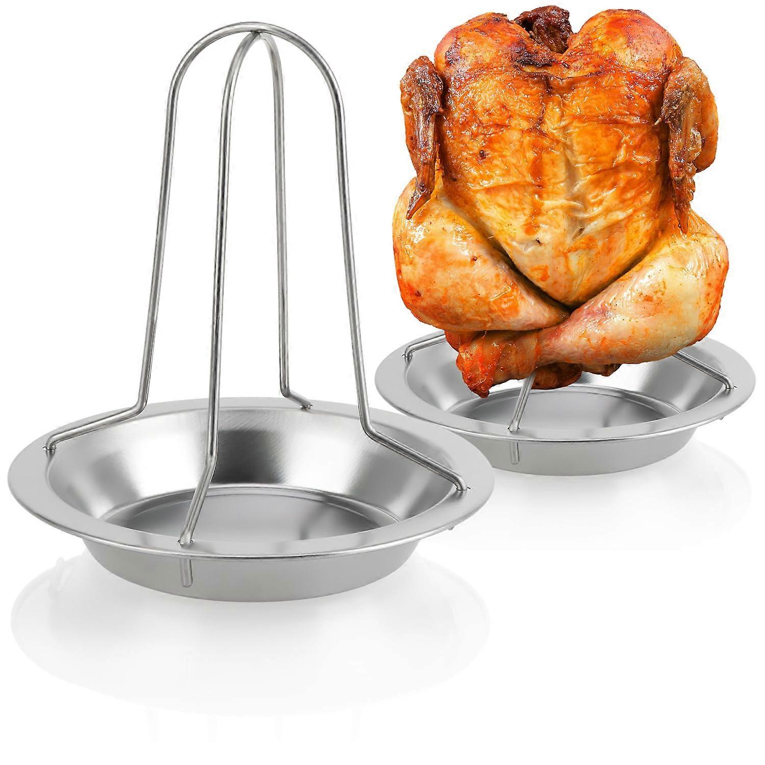 2 x Chicken Grills BBQ Chicken Roaster with Tray (Pack of 2)