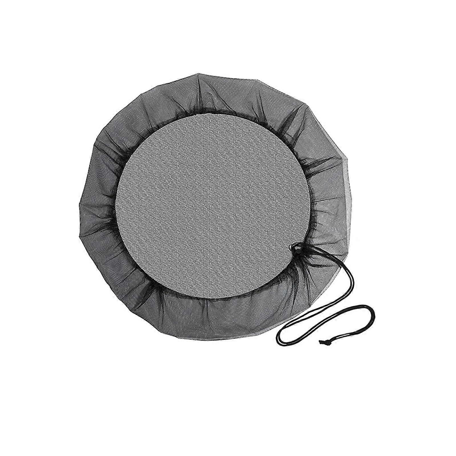 Mesh cover for rain barrel 80/120 cm, PE water collection bucket, antimosquito net (120CM)
