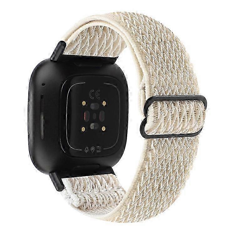 Replacement Stretchy Nylon Watch Bands for Fitbit Versa 4 Versa 3 Sense 2 and Sense with Wave Pattern Compatible and Elastic Braided