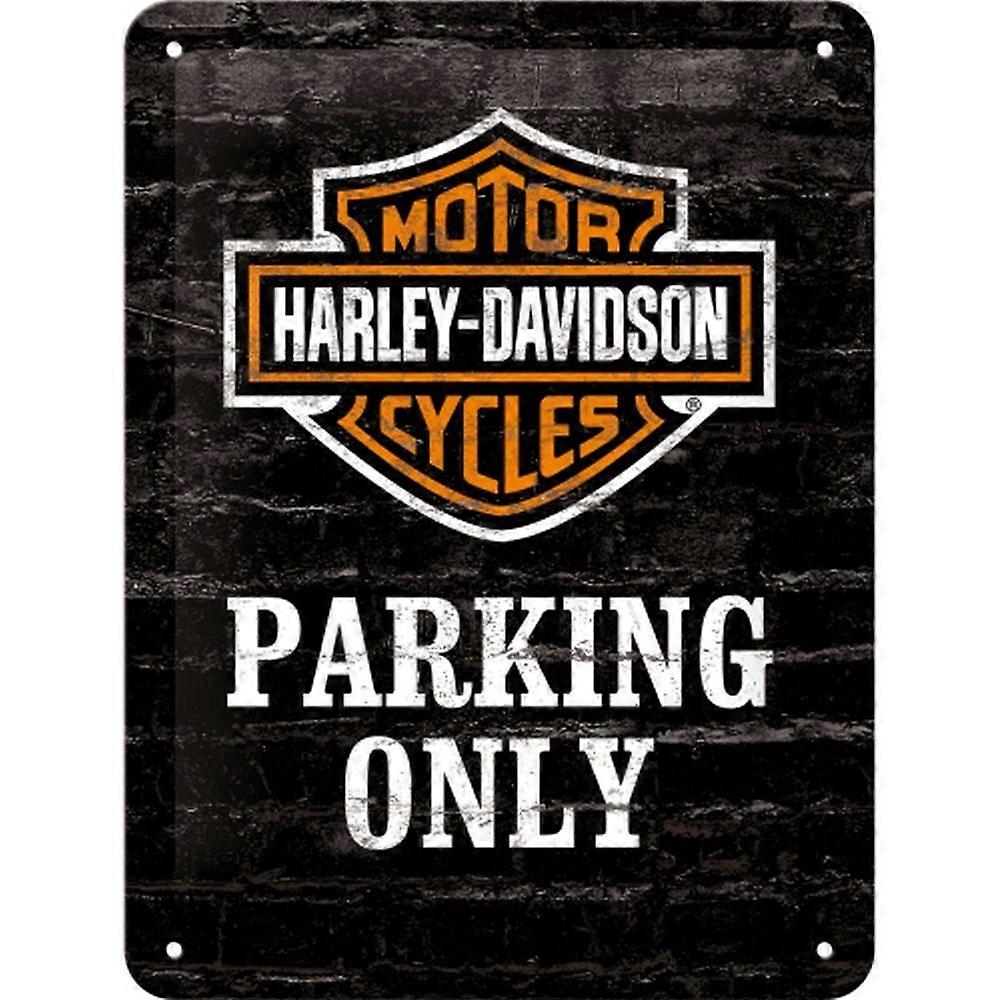 Alumínium tábla, fém tábla, dekoratív tábla Harley-Davidso - Csak parkolás