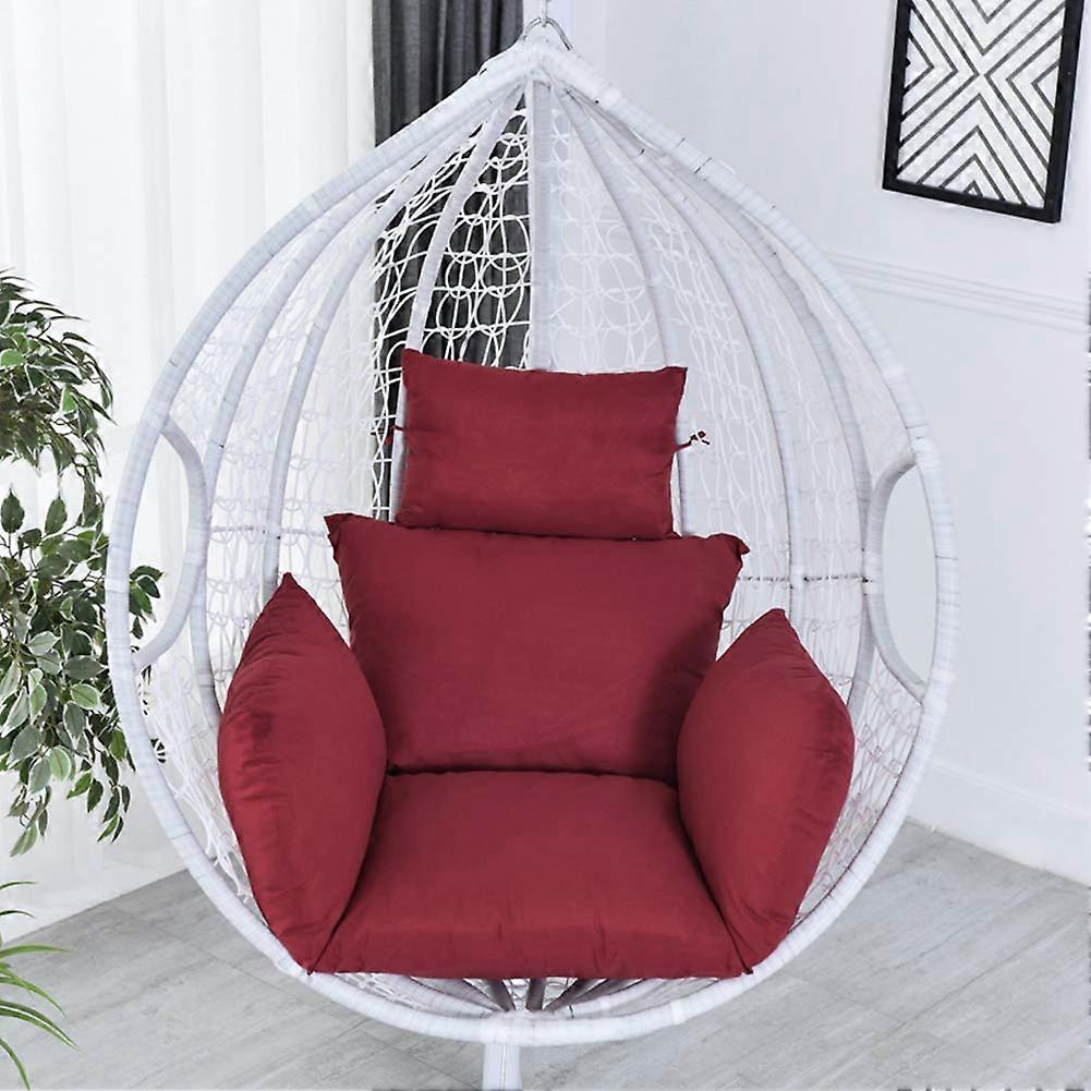 Egg Chair Hammock Cushion with Pillow and Removable Washable Swing Cushion, Hanging Basket, Sofa, Red Red 42x22cm Ref: 5747