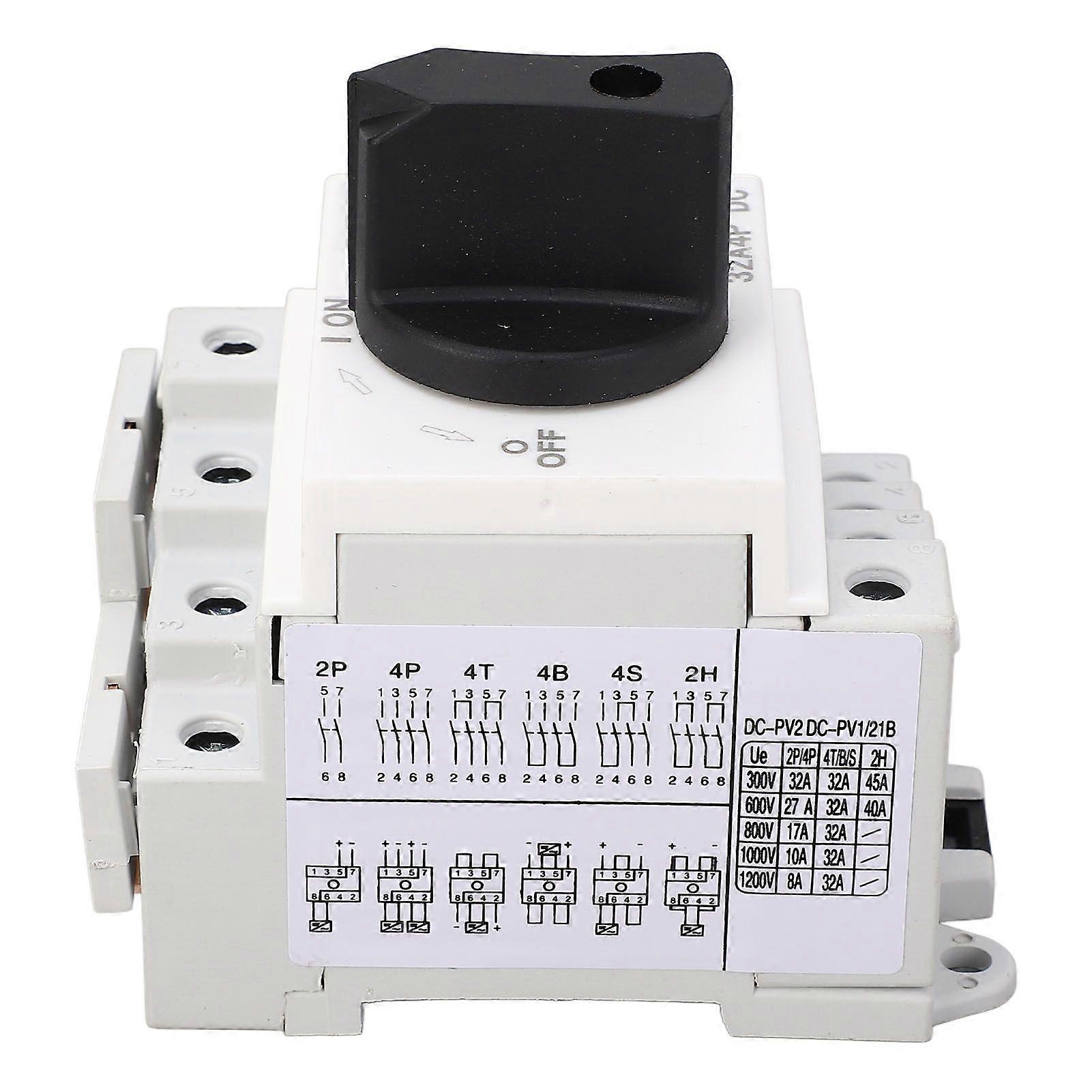 Vysoce kvalitní DC1000VDC 32A 4pólový DC miniaturní jistič solární DC
