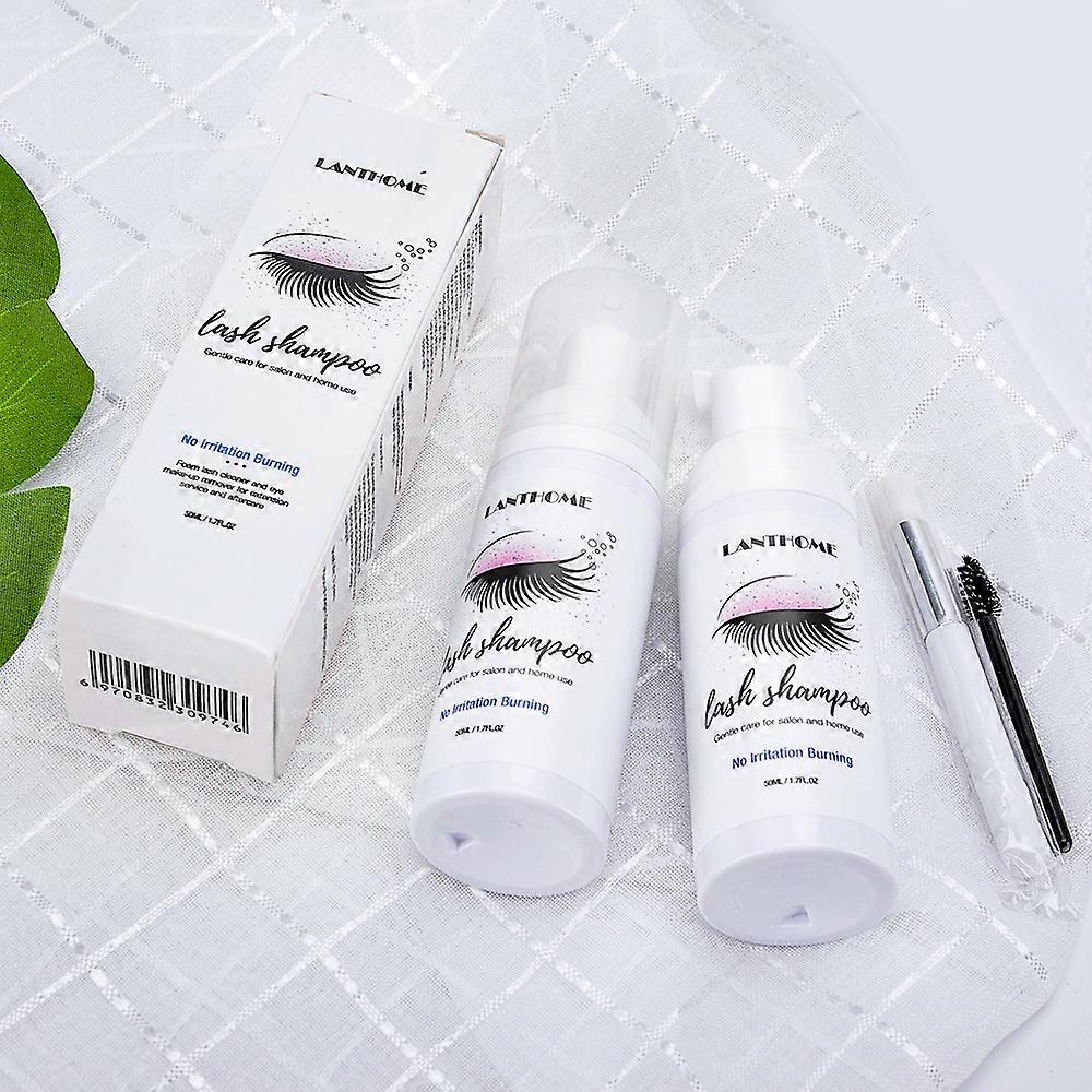 LANTHOME Eyelashes Shampoo 50ml Soft Eyelash Cleaning Graft Extension Eyelashes Mousse Foam