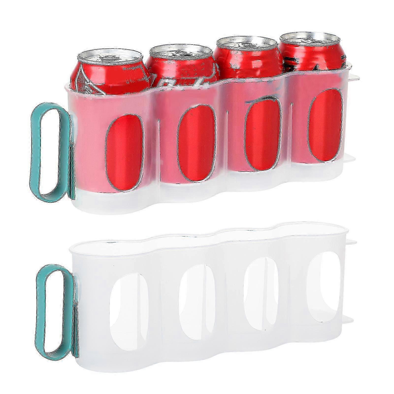 Sliding Fridge Organizer Bin for Beverages, Soda Cans, Beer – Adjustable Freezer Shelf Storage Rack