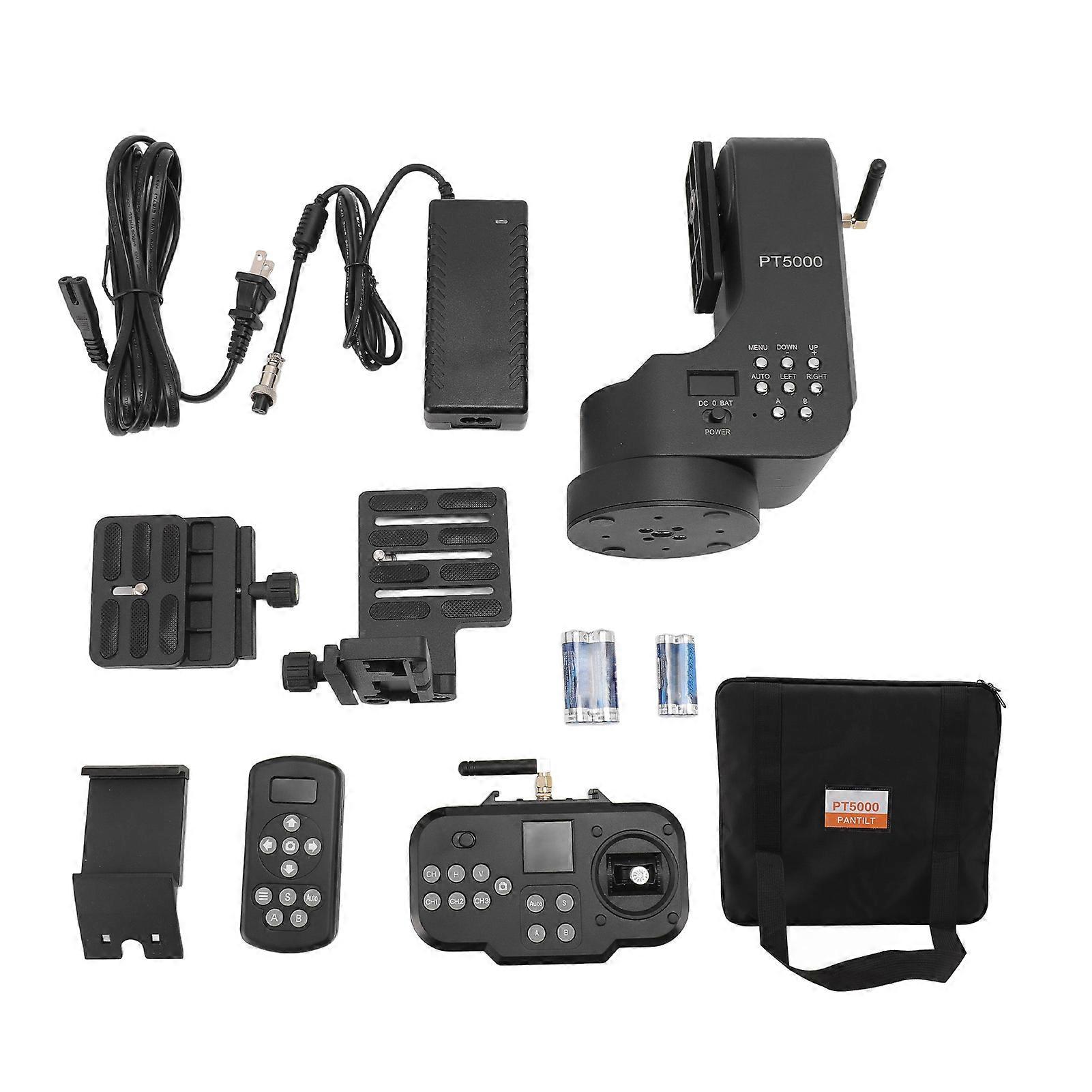 Motorized Rotating Panoramic Head 360° Rotation 87° Tilt Cold Shoe Port Load Up to 5Kg 2.4G Wireless Remote Control Motorized Panoramic Pan Tilt Head