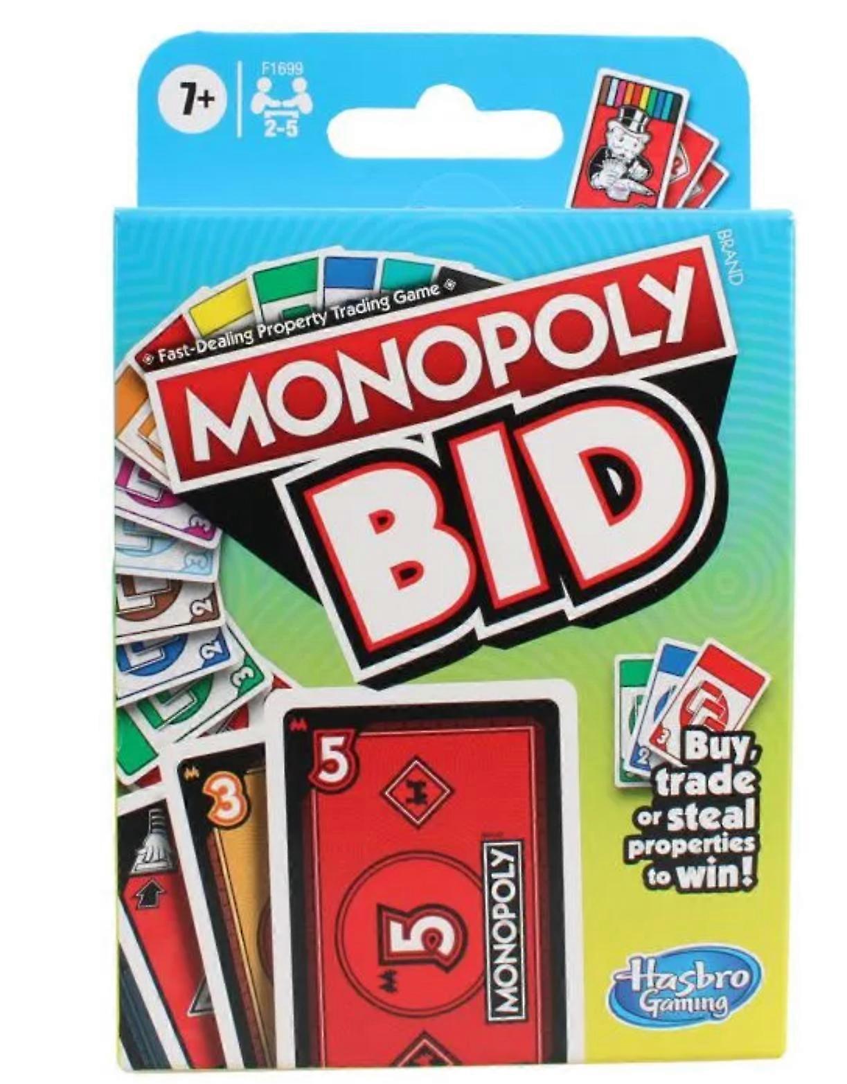 Monopoly Bid Card Game
