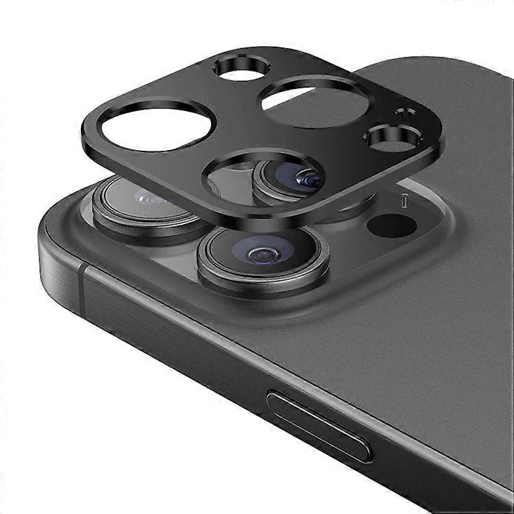 WANLONFENG LHJ Series Compatible For iPhone 15 Pro Max / 15 Pro Metal Hollow Camera Lens Protector with Lens Cleaning Cloth