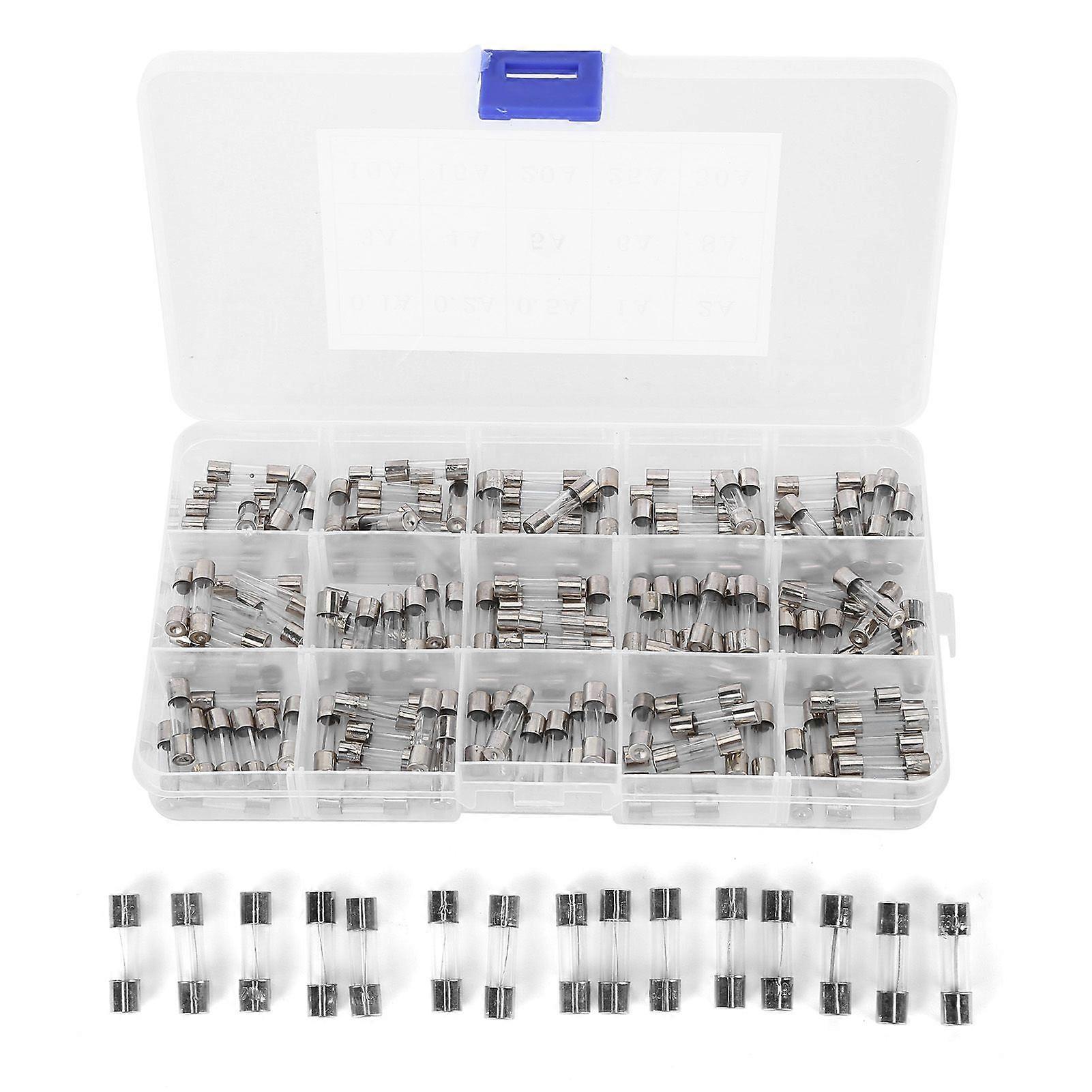 Vysoce kvalitní 150ks 5*20mm 0,1A-30A 250v rychlá skleněná pojistka...