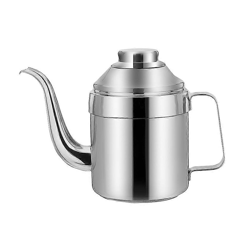 Stainless Steel Oil Can with Curved Handle – Kitchen Oil Bottle for Soy Sauce, Flavoring Liquids, Easy to Clean, Essential Cooking Accessory