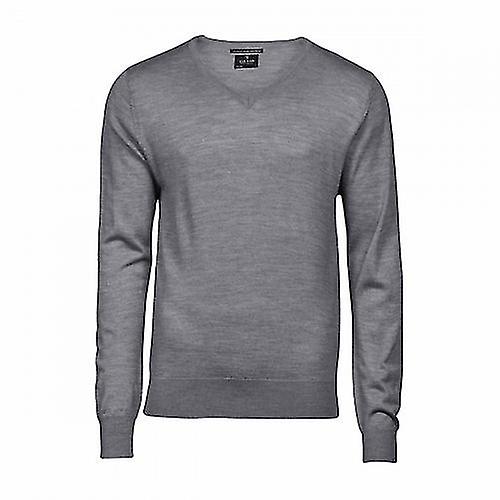 Tee Jays Mens Knitted V Neck Sweater