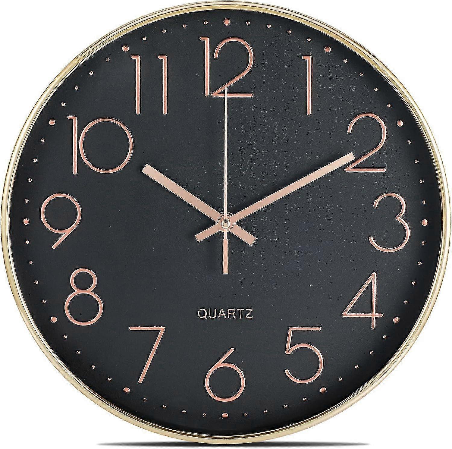 Quiet Silent Quartz Analog Wall Clock for Home Decor - 30Cm Size - Non-Ticking Feature - Stylish Analog Design