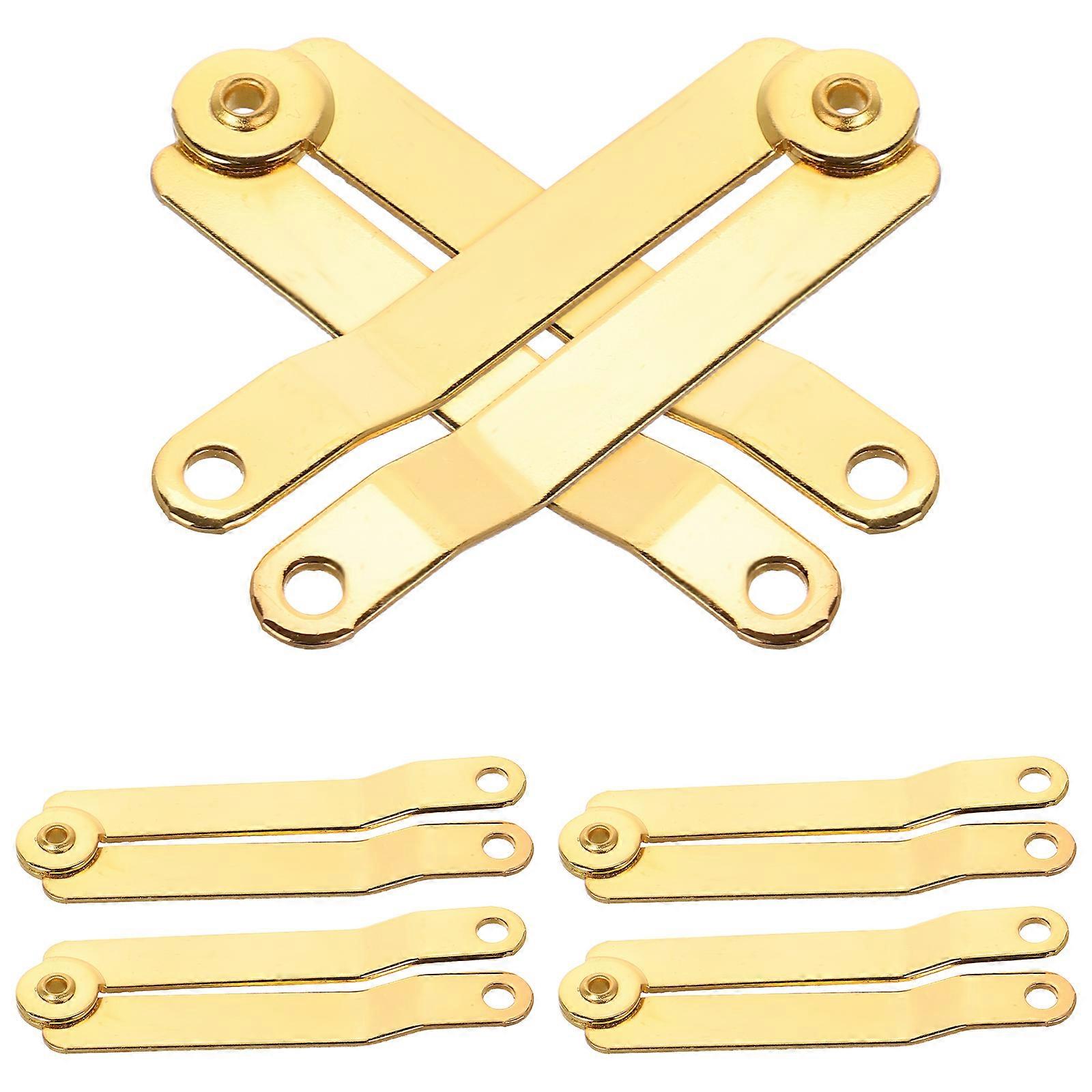 6pcs Heavy Duty Chest Hinges with Lid Stay Support for Boxes – Easy Installation, Durable Hardware for Jewelry Storage