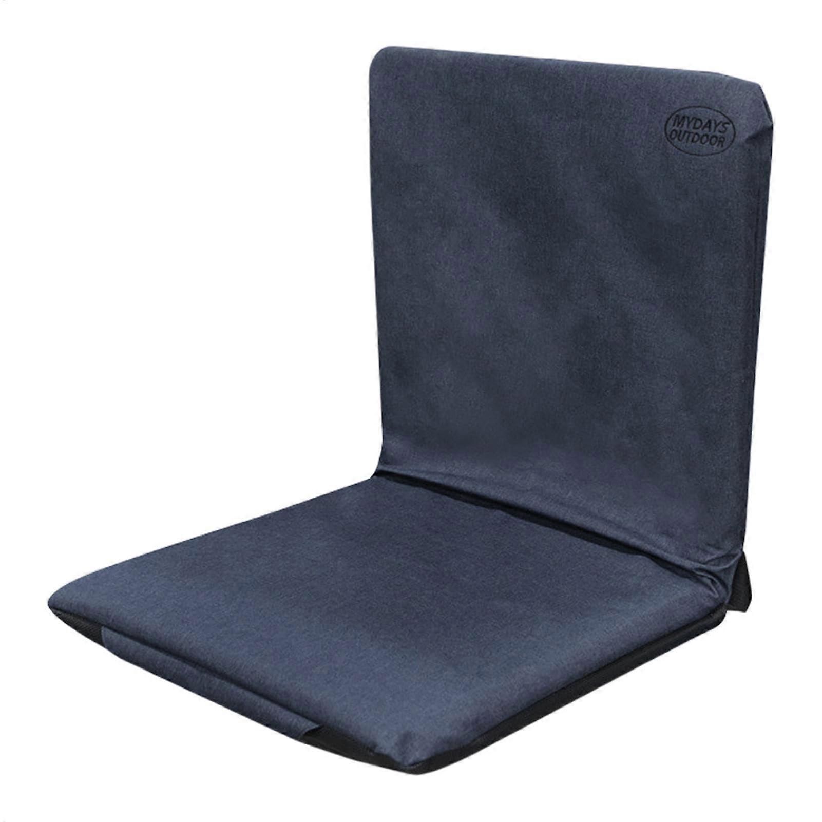 Foldable Travel Pillow, Folding Stadium Seat Cushion Chair for Camping, Adjustable, Seat with Backrest Crimson Blue