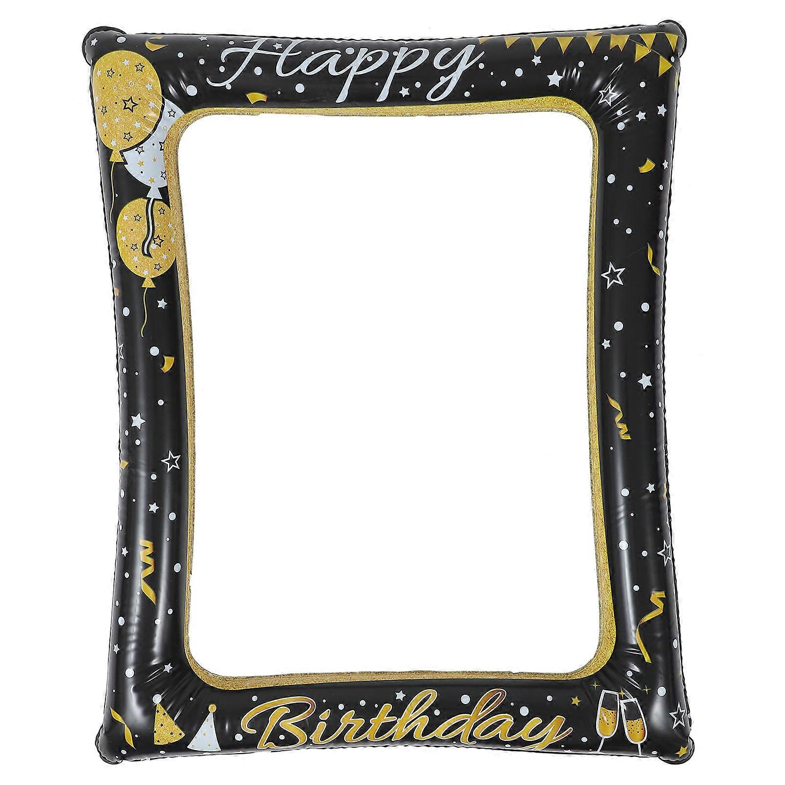 Inflatable Birthday Photo Booth Frame   Lightweight Selfie Picture Frame for Party Decorations and Family & Friends Celebration