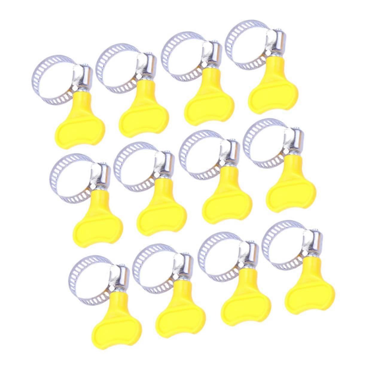 Adjustable hose clamps 100 pieces 16–25 mm stainless steel clamp for home use rounded band design for hoses size 4 as shown