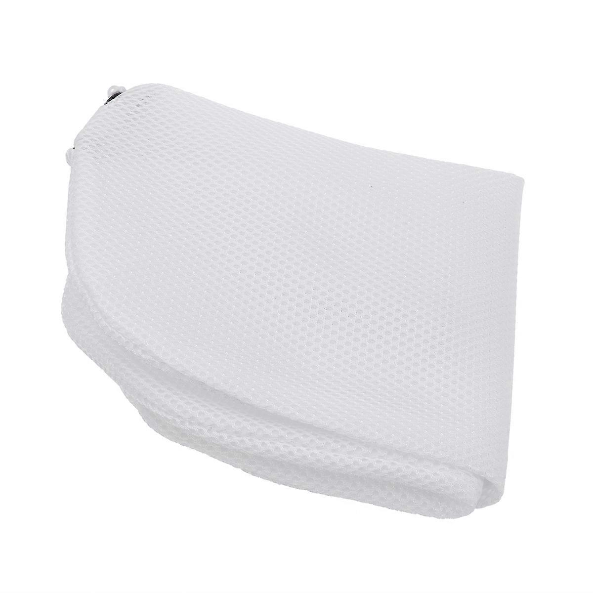 Clean Shoe Bag Prevent Deformation Rectangular Mesh Washer Protector White 2Pcs