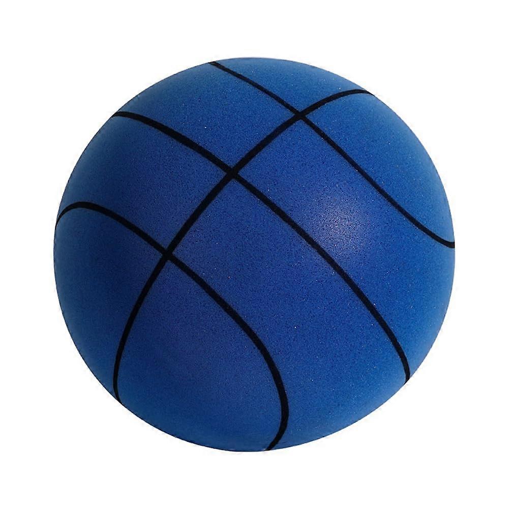 Silent Ball Basketball Indoor Training Quiet Soft Foam Ball Highly Elastic in Laboratory Silent Basketball blue 24 cm