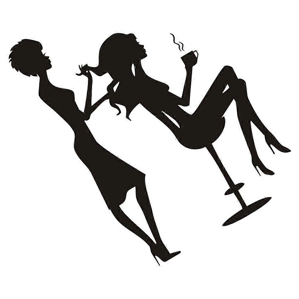 ポリ塩化ビニールの壁のステッカー創造的な家庭用壁のステッカーの装飾ホーム理髪店の黒78x58cm 1個