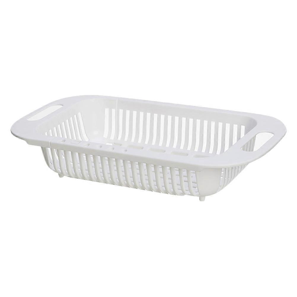 Thick Retractable Sink Dish Drying Rack, Multipurpose Plastic Bowl Chopstick Basket with Telescopic Design for Space Saving Kitchen Organization
