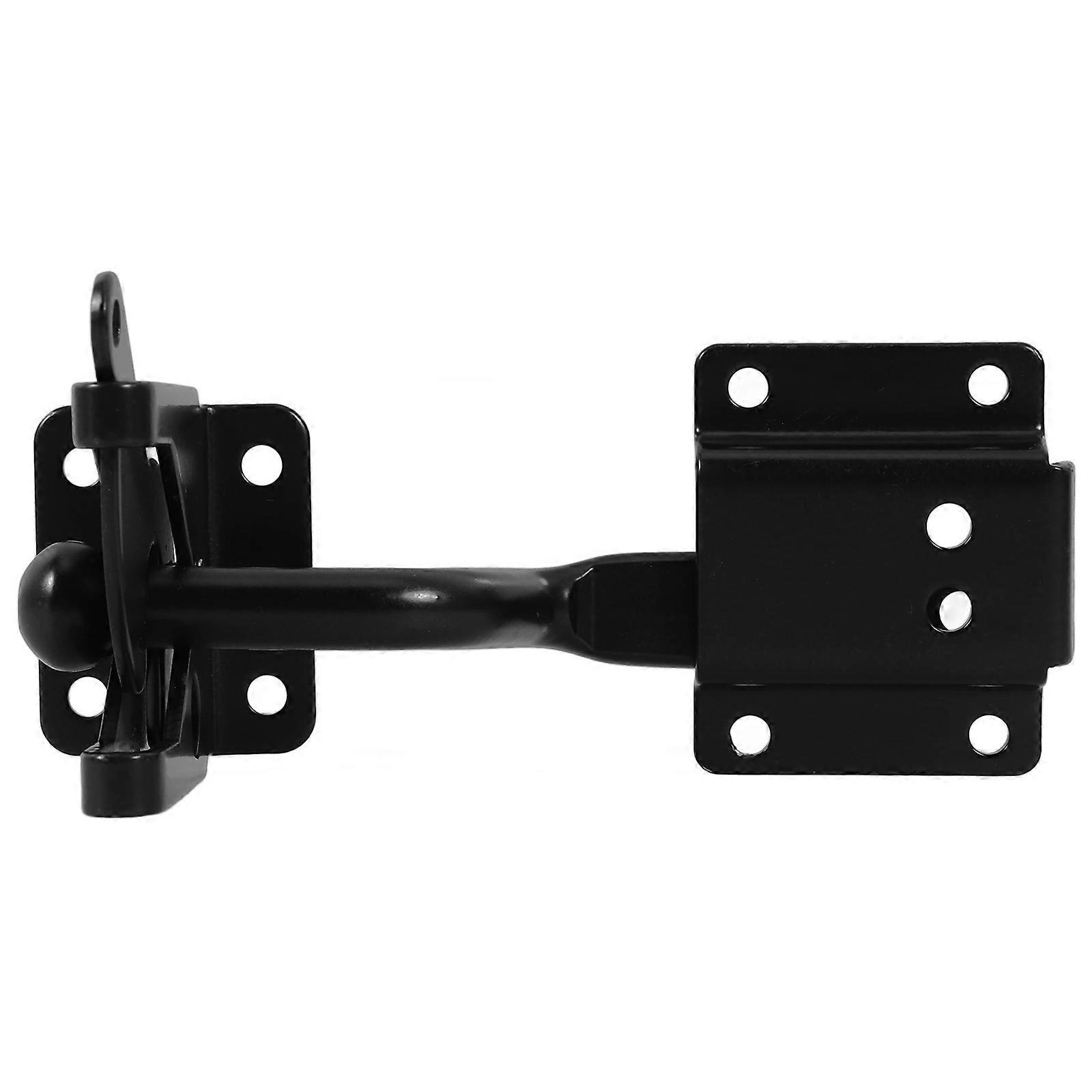 Self-Locking Gate Latch for Outdoor Fence Heavy Duty Black Finish with Rust Resistance and Durability for Farm Backyard 1Set