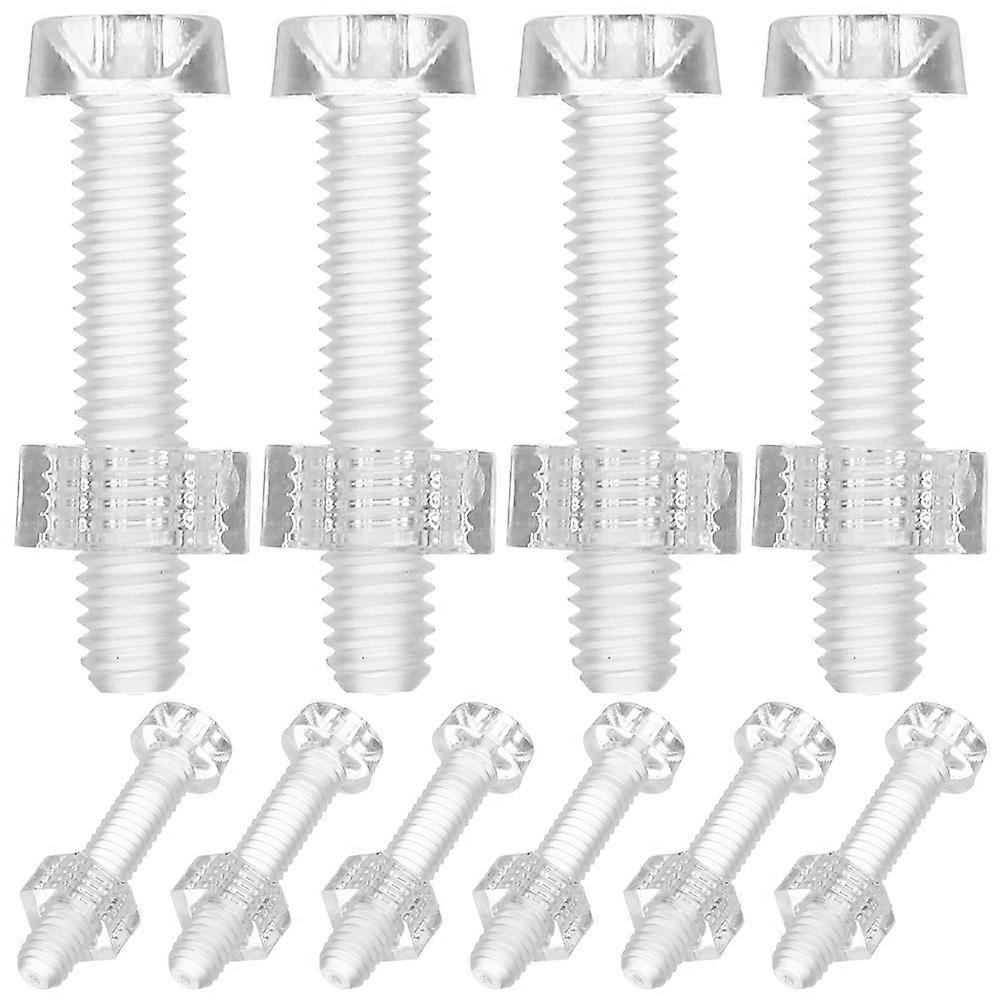 It looks like you're referencing a product listing for **transparent acrylic self tapping screws and nuts**, possibly for furniture or home assembly.