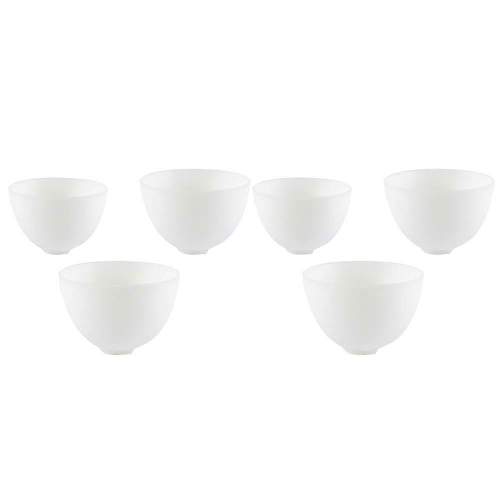 Transparent Silicone Bowl Reusable Mixing Bowls for Family 12.60X7.80X7.80cm 6Pcs