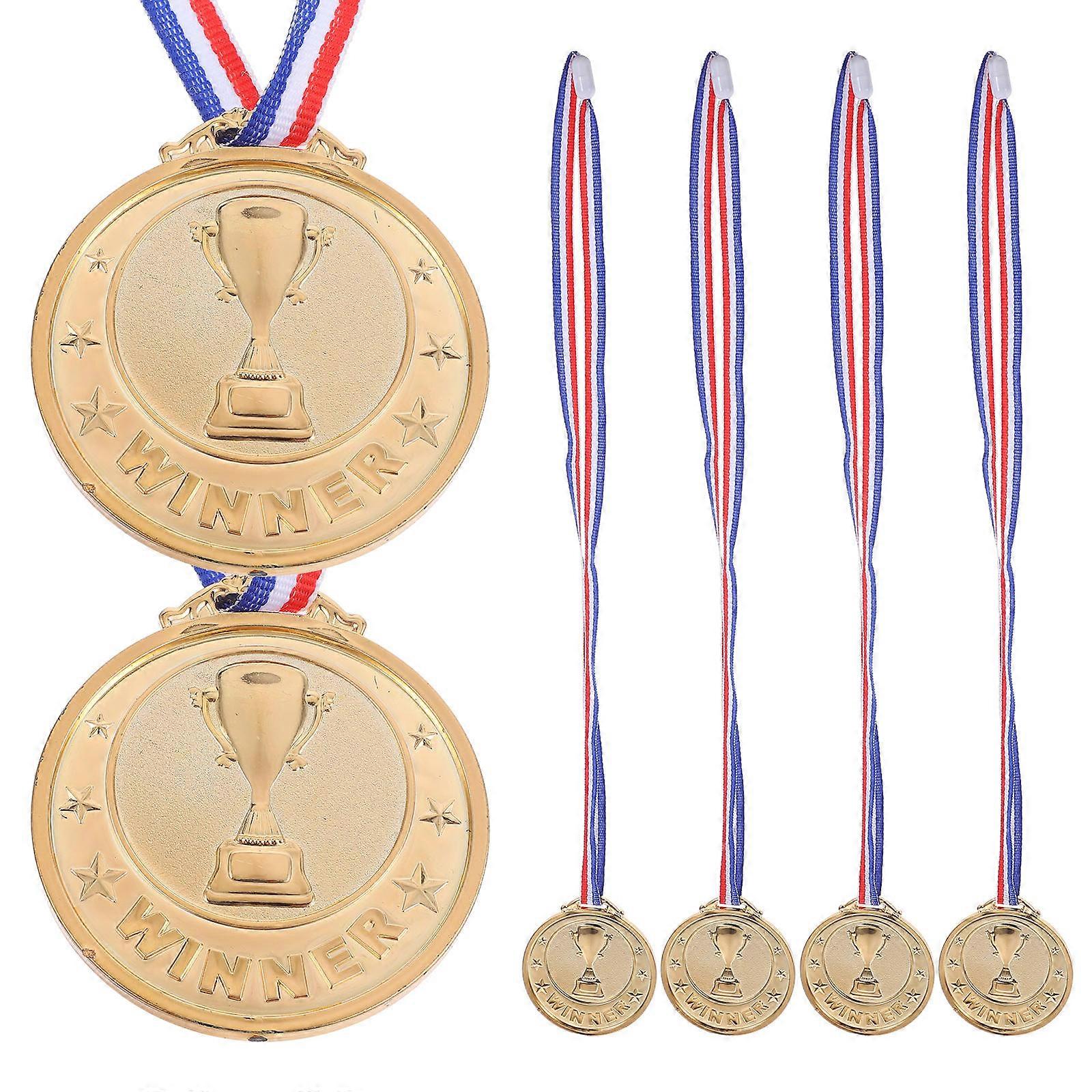 Game Medals Round Plastic Medals Recognition Of Achievement Sporting Events Kids Accessory 6Set