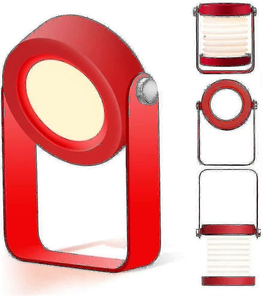 Table Lamp Led Bedside Lamp, Night Light Lantern Vintage Touch Dimmable, Foldable Portable Lantern