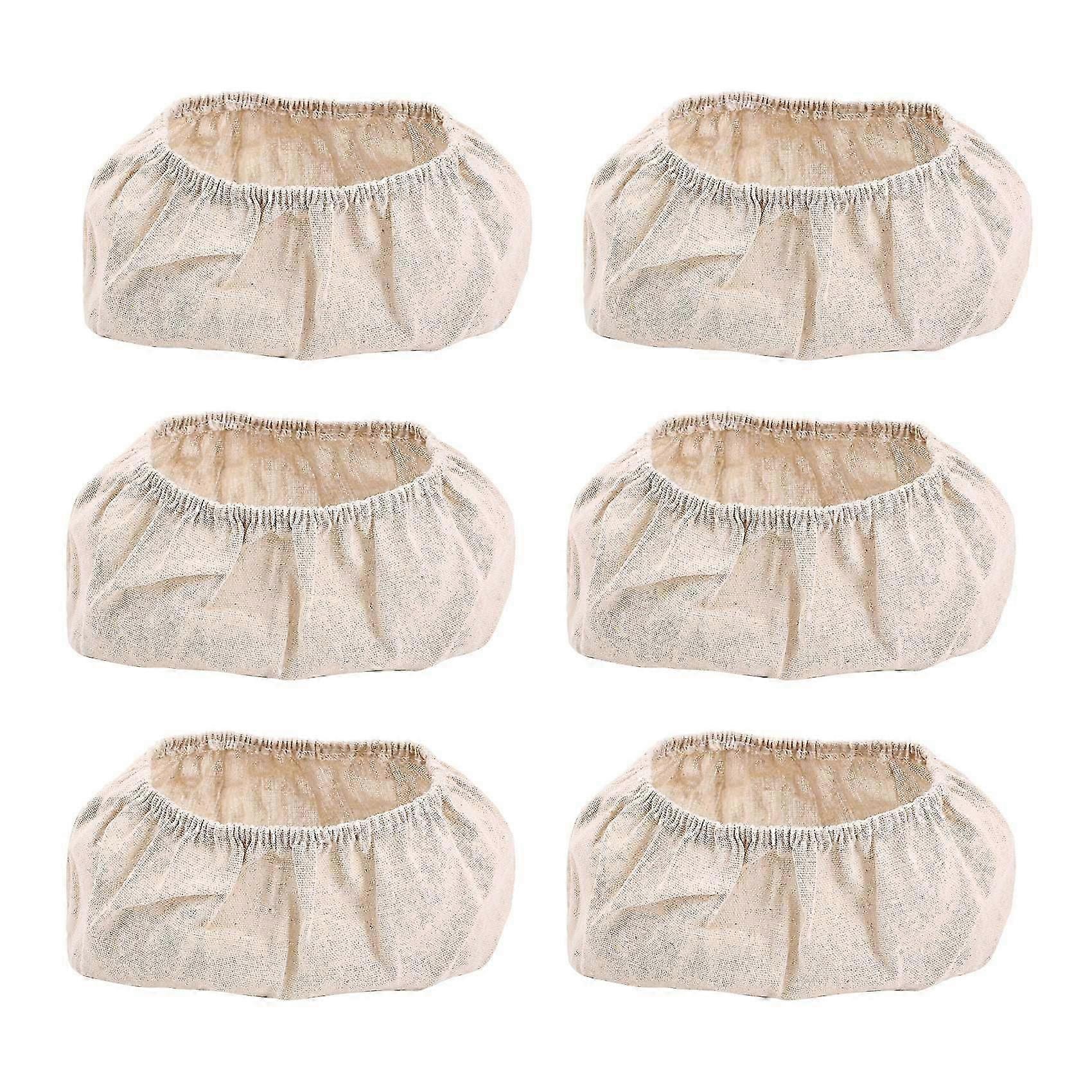 6 قطع شكل بيضاوي الخبز التدقيق سلة غطاء الروطان الطبيعي الخبز العجين المخمر سلة التدقيق