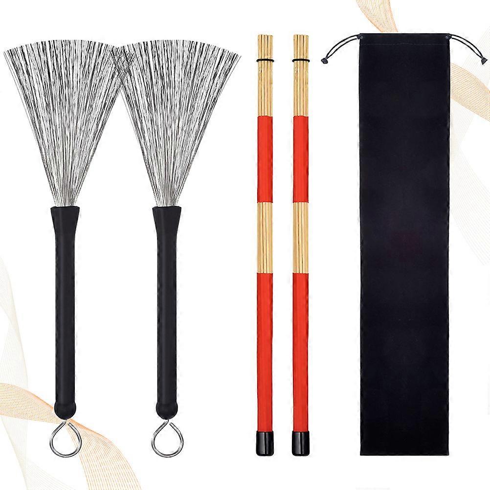 Jazz Drums Sticks Noise Absorbing Drumstick Percussion Practice Lower Volume Playing Rubber Material 1Set
