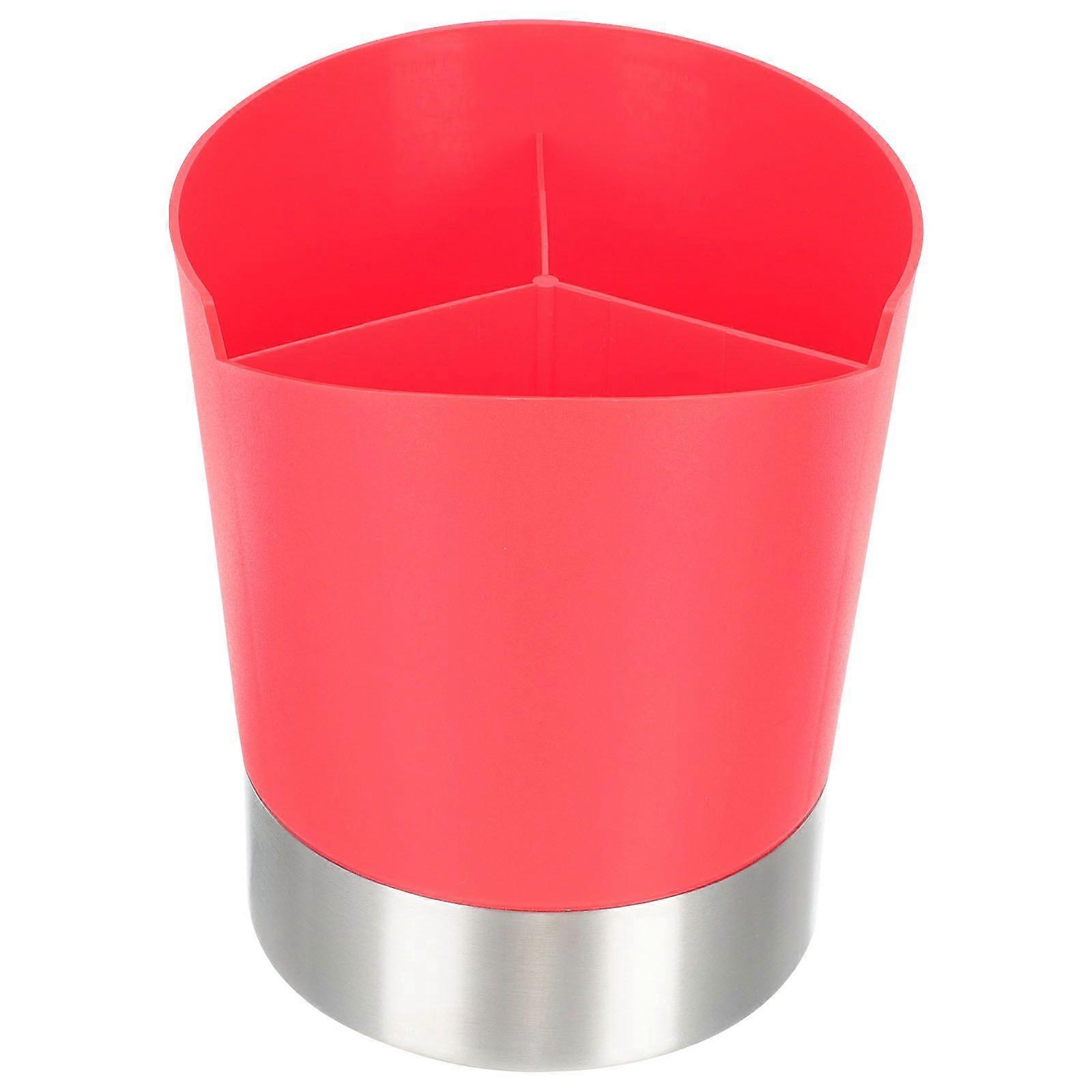 Straw Storage Bucket Three-grid Straw Storage Bucket Straw Holder Home Supplies