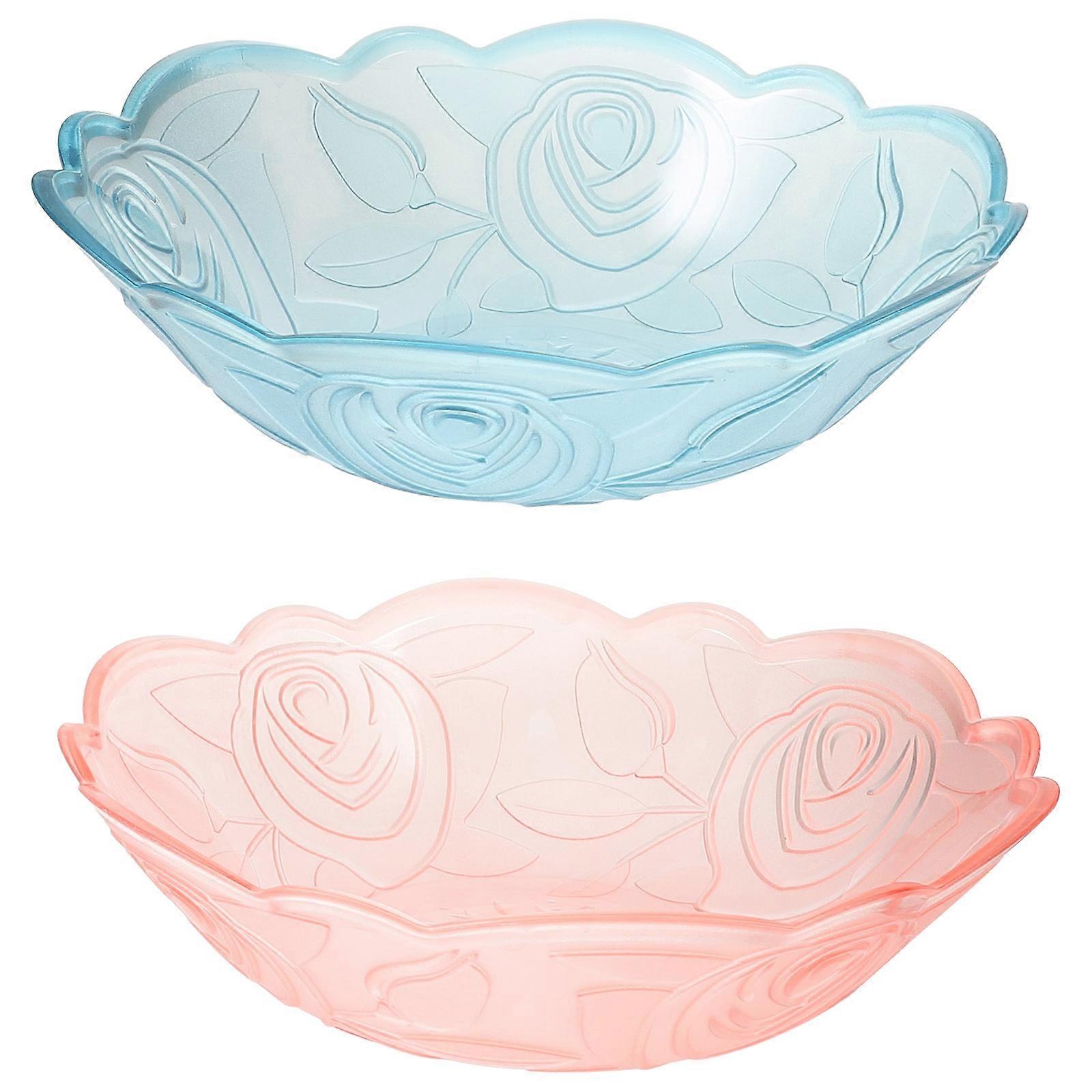 Snack Storage Bowls Serving Trays Kitchen Countertop Organization 9.43X9.43X2.55in 2Pcs