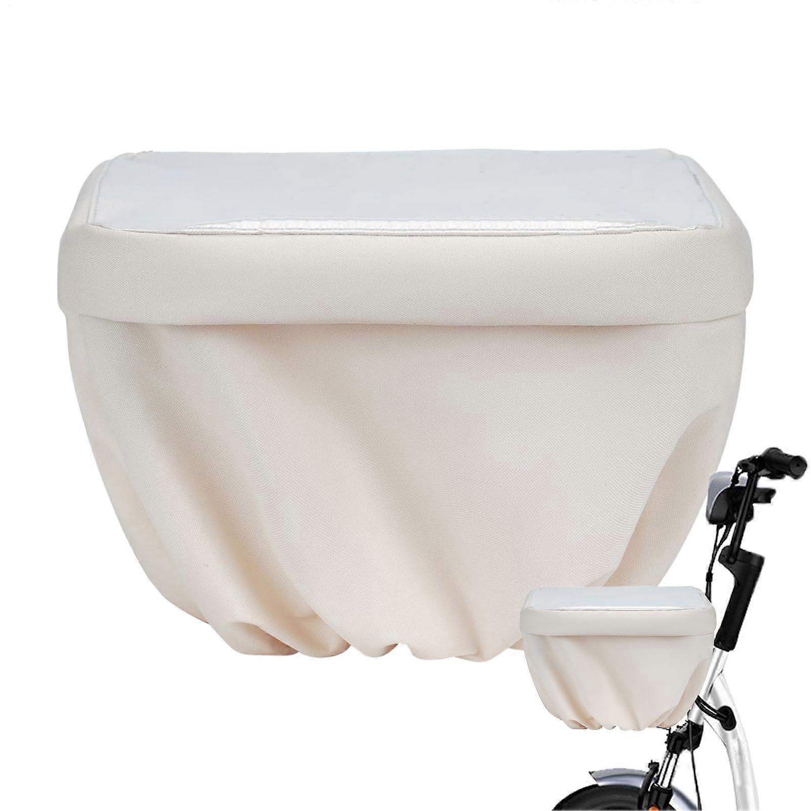 Hinterradkorb Regenabdeckung Wasserdicht Beige, Staubdichte Fahrradkorb Abdeckung für Hinterrad Rack  Größe und Material Variabel