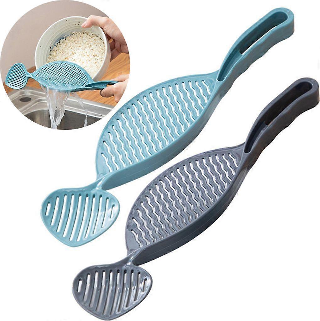 2 Pack Colander Household Pasta Filter Spoon Multi-function Kitchen Cooking Rice Filter Rice Filter
